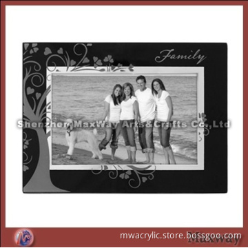 4"*6" Family Black Glass Revensed Photo/Picture Frame